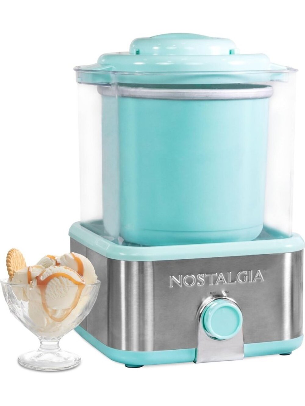 Vintage Aqua Electric Ice Cream Maker - Easy Homemade Treats & Fun Desserts